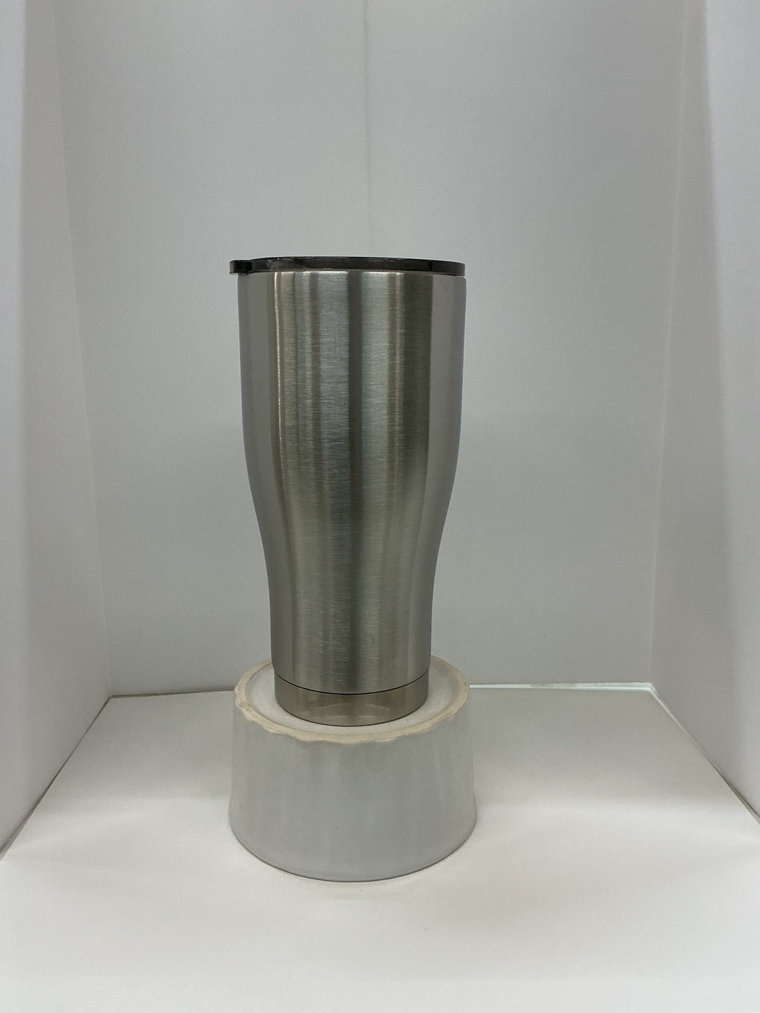 30 oz modern custom order tumbler from Nancy Designs with sleek design and custom details, shown in a close-up view.