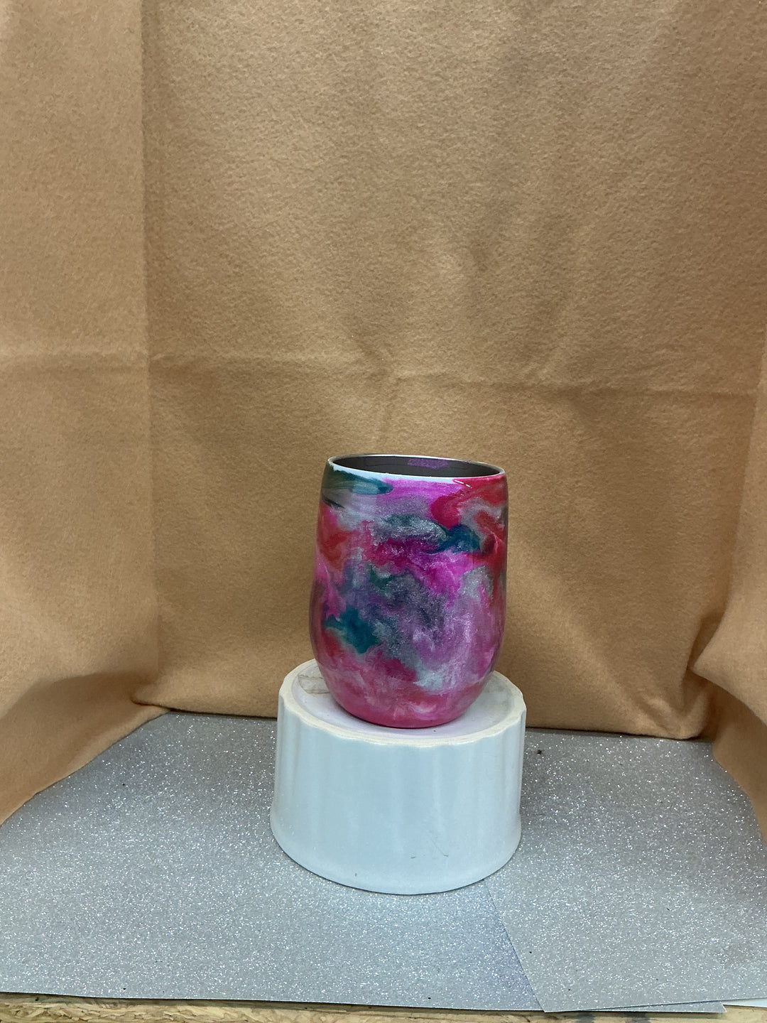 Colored wine glass