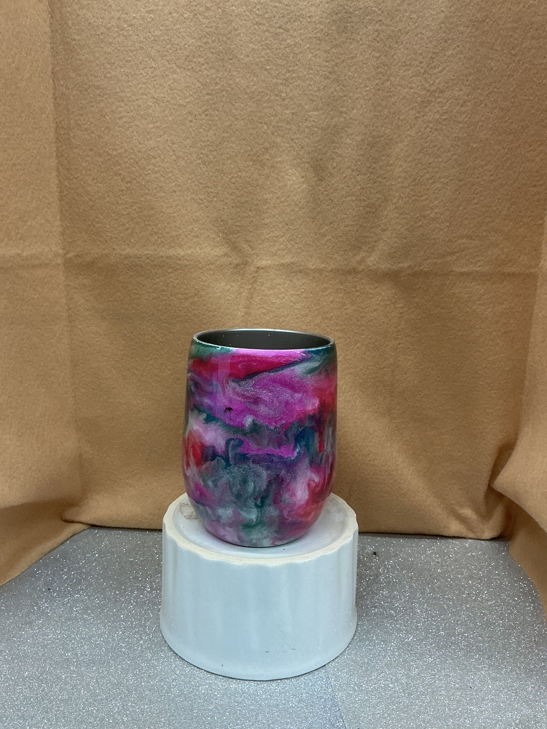 Colored wine glass
