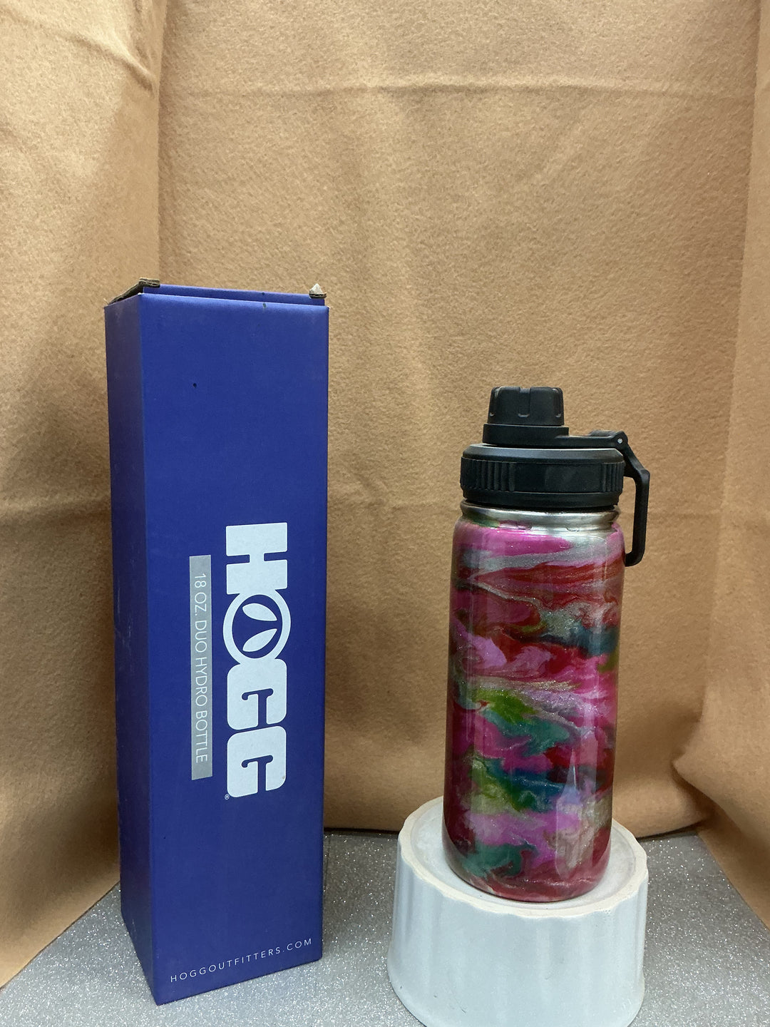 Nancy’s Designs DUO Hydro Bottle with dual compartments and sleek design, perfect for on-the-go hydration.